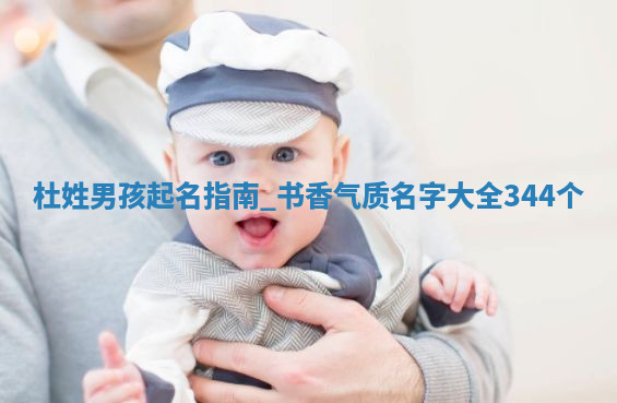 杜姓书香气质的男孩名字