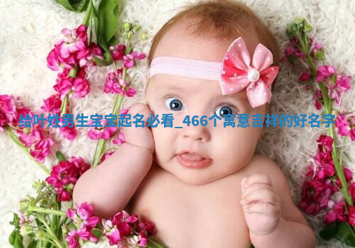 叶姓寓意吉祥的男生名字